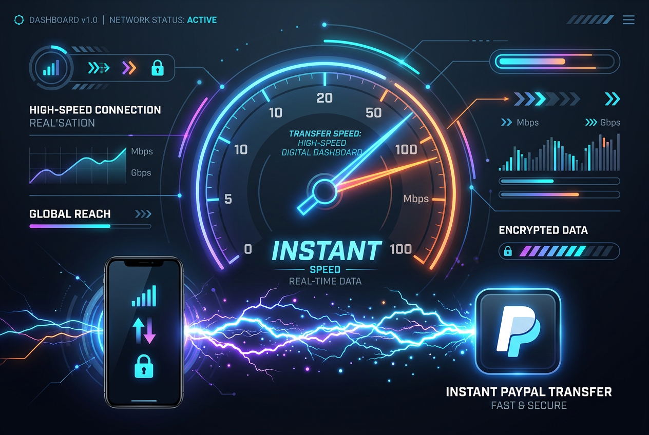 Infografika srovnání rychlosti transakcí PayPal versus bankovní převod