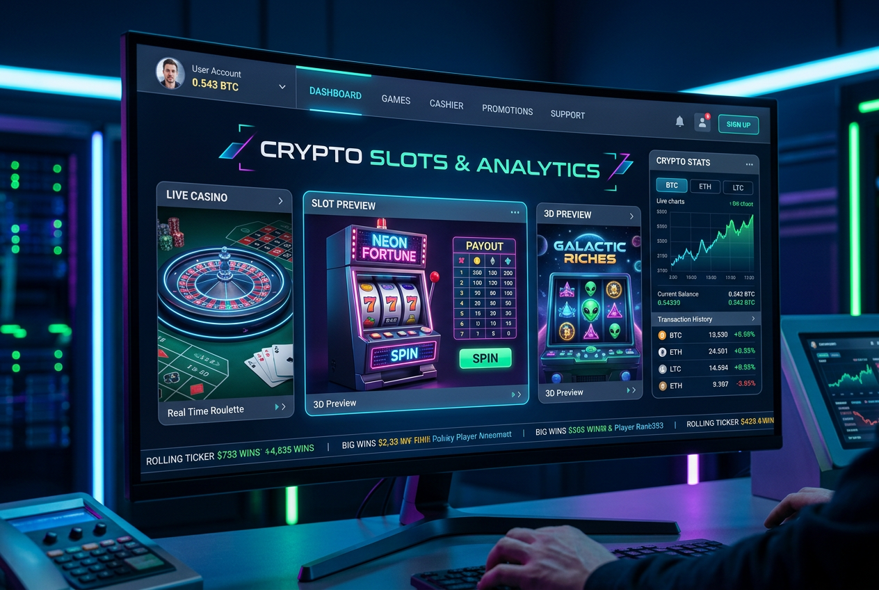 Technologicky vyspělé rozhraní online kasina v roce 2026 s krypto statistikami